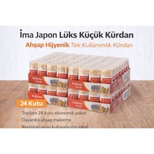 Renklime Ima Japon Lüks Küçük Kürdan Ahşap Hijyenik Tek Kullanımlık Kürdan 24 Adet