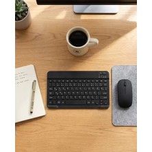 Poebgo Family's Kablosuz Klavye ve Mouse Kombosu Bluetooth Uyumlu Sessiz Set