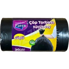 2 Adet Parex Güçlü Çöp Torbası Küçük Boy (Siyah) 30'lu