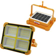 TKÇ Solar LED Light Çakarlı Solar Projektör - Powerbank Kamp - Dış Mekan Güneş Enerjili 12000MAH