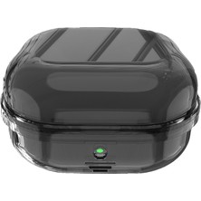 HTstore Galaxy Uyumlu Buds 4 Pro Kılıf Şeffaf Silikon 360 Derece Koruma Zore Airbag 47 Kılıf-Siyah