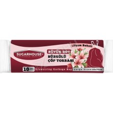 Sugar House Büzgülü Büyük Boy Lilyum Kokulu Çöp Torbası 10'lu