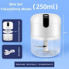 Özbience Mini Kablosuz Doğrayıcı 250ML USB Şarjlı Paslanmaz Çelik Bıçak
