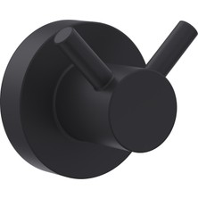 VitrA Line Bathroom Master Bornoz Askılık,i̇kili Mat Siyah