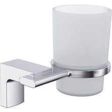 Line Bathroom Viona Diş Fırçalık (Buzlu Cam) Krom