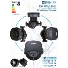 Regen Rgn 32/10 Fx 180 Watt Frekans Konvertörlü Sirkülasyon Pompası (2" - 1 1/4") 10 M3 Debi - 12 Mss Basınç