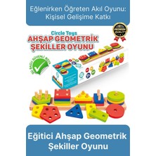 Özbience Eğlenceli ve Öğretici Ahşap Geometrik Şekiller Çocuk Oyunu