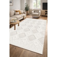 Lioara Home Krem Renk Dijital Baskılı Halı – Modern, Kaymaz Taban, Salon & Oturma Odası Için Halı