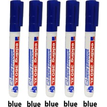 Özbience Çok Renkli 360 Xl Beyaz Tahta Kalemi Seti, 5 Parça Mavi Renk