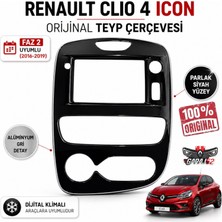 Renault Clio 4 Icon Teyp Çerçevesi Orijinal Parlak Siyah Faz 2 (2016-2019)