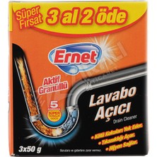 3 Adet Ernet Süper Lavabo Açıcı 2 Li 50 gr