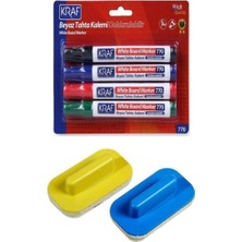 Özbience Doldurulabilir Beyaz Tahta Kalemi 4'lü Set ve Silgisi, Kolay Kullanım