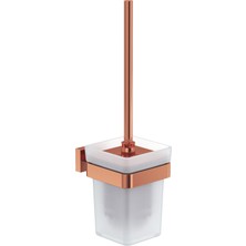 Line Bathroom Prıme Tuvalet Fırçalık (Buzlu Cam) Rose