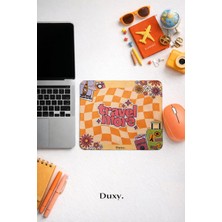 Duxy Retro Desenli Mouse Pad, 23X19 Cm, Kaymaz Taban, Ev, Ofis ve Oyun Için Rahat ve Yumuşak Mousepad