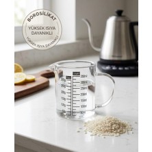 Bienca Borosilikat Cam Ölçü Kabı 350 ml Sıvı 300 g Pirinç Ölçer – Isıya Dayanıklı Mutfak Ölçüm Bardağı & Kabı