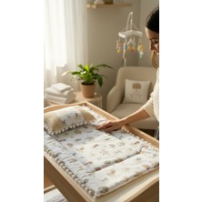 Balgüneş Müslin Bebek Alt Açma Seti Ponponlu Minder & Yastık