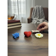 sperolis Mum Set 3lü Kırmızı Kalp - Papatya -Leylak Hediyelik Özel Günlere
