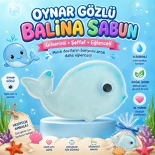 CAN Life Collection Oynar Gözlü Balina Sabun – Gliserinli Şeffaf El Yapımı Çocuk Sabunu Eğlenceli Banyo Keyfi Hediyelik