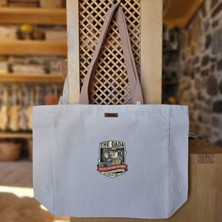 Bumudur Aksesuar Dada Kahvesi Gizemleri Çözme Sanatı Coffee Gizemlerinizi Çözmek Baskılı Naturel Kanvas Bez Çanta Açık Kahve Sap Beyaz Cırt Cırtlı Suluk Tutuculu - Küçük