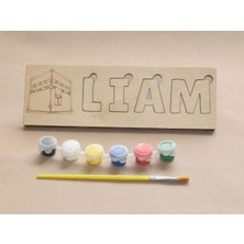 Özbience Islami Temalı Ahşap Puzzle ve Boyama Seti, Eğitici ve Kreatif Aktivite
