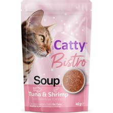 Catty Bistro Ton Balıklı ve Karidesli Kedi Çorbası 40 gr