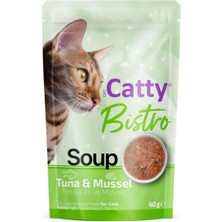 Catty Bistro Ton Balıklı ve Midyeli Kedi Çorbası 40 gr