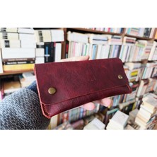 Mahfuz Gerçek Deri Tamamen El Emeği Kadın Cüzdan 22CM*8CM * 1 Kağıt Para Alanı 1 Kart Bölmesi