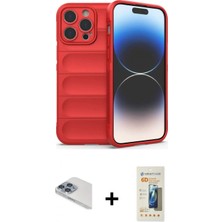 Marsilyan™- iPhone 13 Pro Max Kılıf Atlas Koleksiyonu - Siyah 6d Mat Seramik Hayalet Nano Ekran Koruyucu + Sierra Blue Pers Alüminyum Kamera Lens