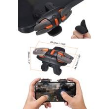 Özbience Pubg Metal Düğme 6 Parmak Tetik, Tüm Telefonlar Için Eldiven Hediye