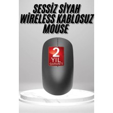 Aczagül Butik Siyah Kablosuz Mouse Wireless Mouse Minimal Tasarım