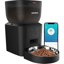 Cekar Store Haustier QQ023 Akıllı Kedi Köpek Mama Kabı, Tuya App-Wifi Uzaktan Kontrol, 4lt Hazne, Metal Kase (Siyah)          [enerji Sınıfı A+]