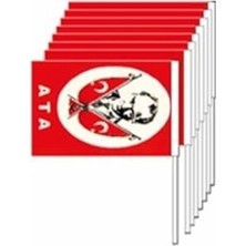 Cekar Store BKT-301 100 Lü Sopalı Kağıt Bayrak