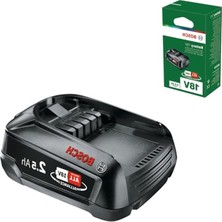 Cekar Store Bosch Home And Garden Pba 18V 2.5AH W-B Pil Siyah          [enerji Sınıfı A+]