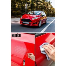 Munico 3 Adet Oto Rötuş Kalemi Metalik Kırmızı 5 ml Kaporta Tampon Çizik Giderici Boya Fırçası Tüm Kodlara