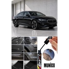 Munico Siyah Oto Rötuş Kalemi 5 ml Kaporta Çizik Giderici Tampon Onarıcı Fırça Boya Kaporta ve Tampon Pro