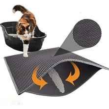 Cekar Store Buffer EE03YT1397 Kedi Tuvalet Önü Kum Toplayıcı Temizleyici Elekli Gri Paspas, Renkli, Medium