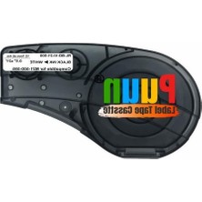 Cekar Store Puun Brady BMP21-LAB, BMP21-PLUS, M210, M210-LAB, M211 M21-500-595-WT-BK 142807 Vinil Güçlü Yapışkanlı Beyaz Üzerine Siyah 12.70MM x 6,4m Muadil Şerit Etiket Kaseti