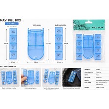 Mavi Pill Box – 7 Bölmeli Haftalık Kutusu