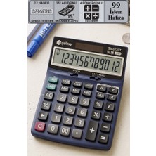 Artlantis Hesap Makinesi Siyah 14X19 cm 1 Adet Galaxy GX-5120T 12 Haneli Orta Boy Okul Ofis Büro Masaüstü Hesap Makinası