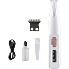 Cekar Store Kedi Köpek Pati Tüy Kesme Makinesi Şarjlı Sessiz LED Işıklı Hassas Bölge Traş Cihazı Seramik Bıçaklı