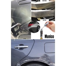 Munico 3 Adet Gri Araç Çizik Giderici Rötuş Kalemi 5 ml Metalik Gri Kaporta Tampon Onarım Boya Rötuş