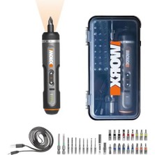 Cekar Store WX242 4VOLT/2.0AH. Li-Ion Akıllı Tork Ayarlı Şarjlı Tornavida + 30 Adet Bits Uç