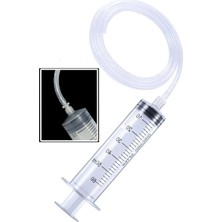 Cekar Store Plastik Şırınga Hortumlu Büyük 60 ml 2 Paket Sıvı Emme Enjektörü Okul Deney Evcil Hayvan Besleme