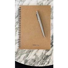 Cekar Store Fark Tanıtım Spiralli Notebook, Kraft Kapaklı, A5 Boyutunda (15X21 Cm), 100 Yaprak (Çizgisiz)
