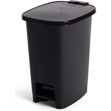 Cekar Store Lüx Serisi Pedallı 15 Litre Çöp Kovası Siyah