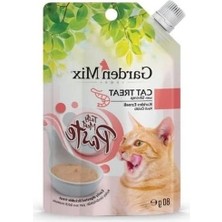 Cekar Store Garden Mix Tavuk ve Karides Ezmeli Sıvı Kedi Ödül Maması 80 gr