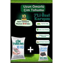 Karaoğlan Tarım 4 Mevsim Yeşil Çim Ekim Paketi 150M2 Alana Yetmektedir 10 kg Tohum 20 kg Gübre