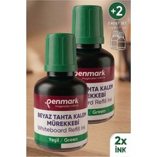Özbience Yeşil Yazı Tahta Kalemi Mürekkebi 30 Ml, 2'li Set, Düşük Silinebilirlik