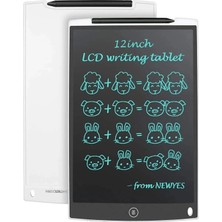 Özbience 8,5 Inç Beyaz LCD Dijital Çizim ve Boyama Tableti Çocuklar Için