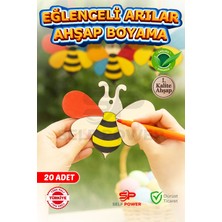 Özbience 20 Adet Ahşap El Sanatları Dekoratif Boyama Seti, Sanat ve Tasarım Için